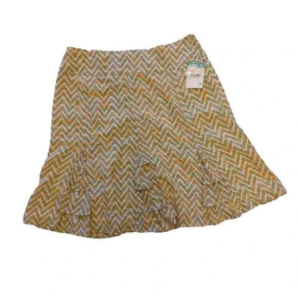 Susan Bristol 100%  Silk Multicoloured Midi Floral Skirt Size 16 - Picture 5 of 10